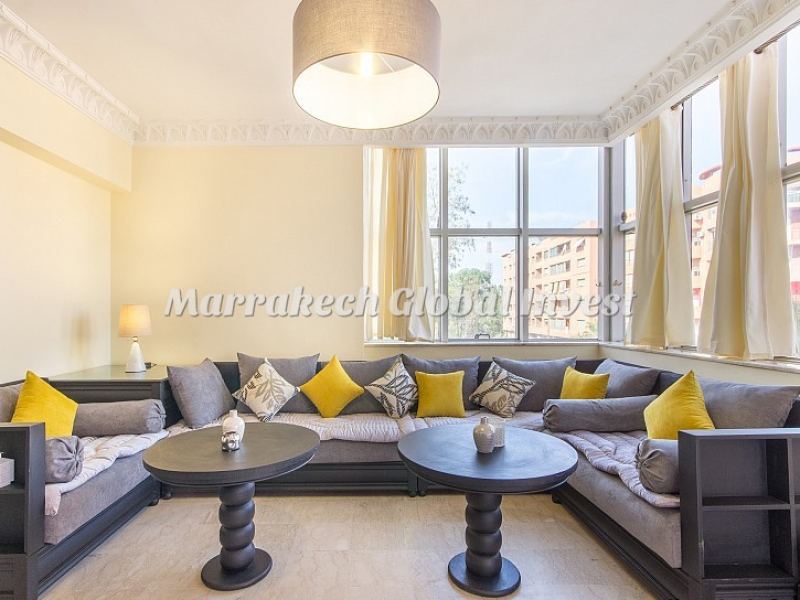 Appartement F3 avec terrasse et piscine à vendre – Guéliz, Marrakech