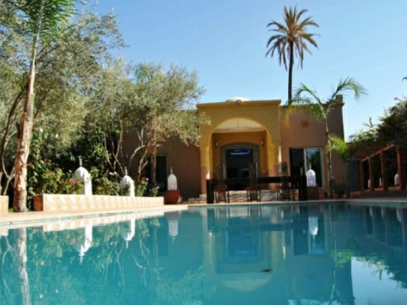 Villa 4 chambres avec grande piscine en location saisonnière – Route de l'Ourika, Marrakech