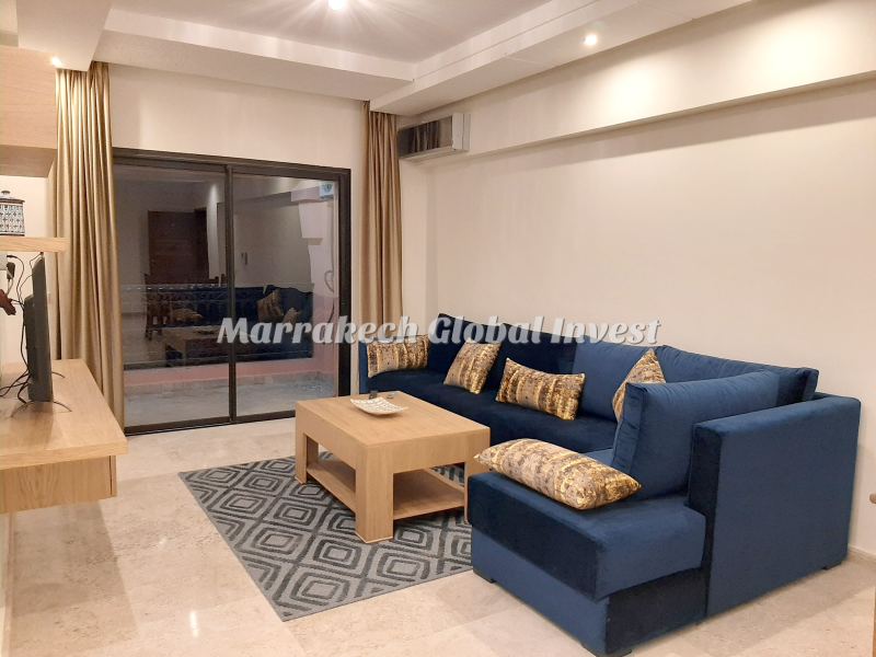 Appartement 1 chambre meublé avec long balcon à louer – Guéliz, Marrakech