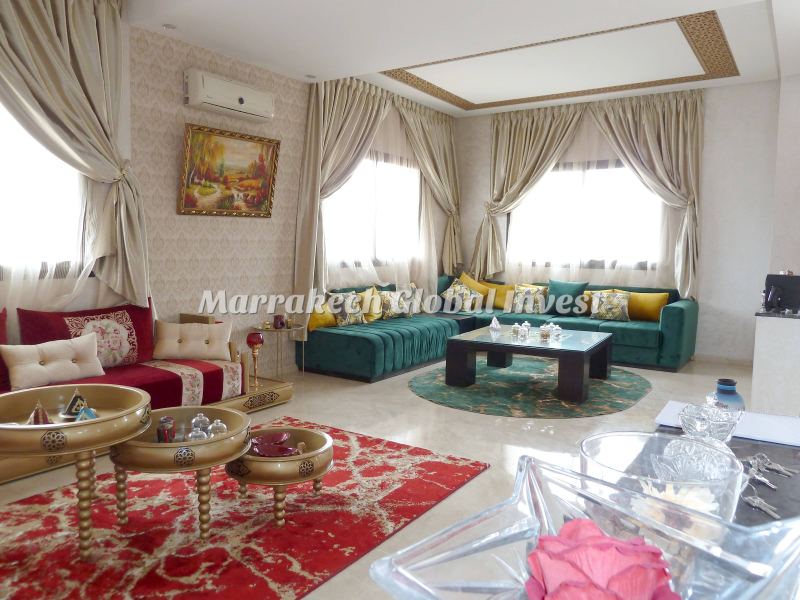 Villa connectée 4 chambres meublée à vendre – Targa, Marrakech