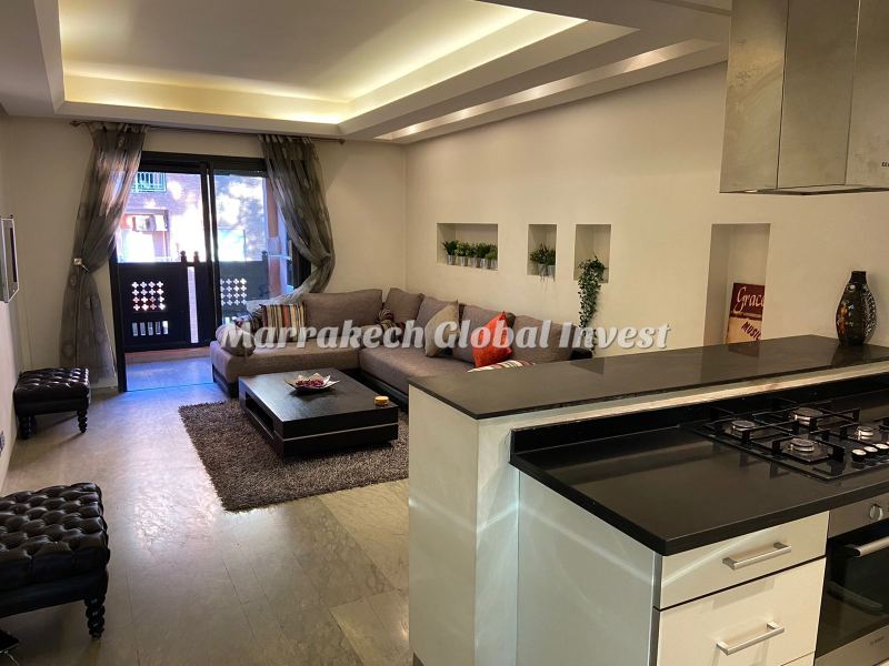 Appartement F2 avec cuisine américaine à louer – Guéliz, Marrakech – photo 2