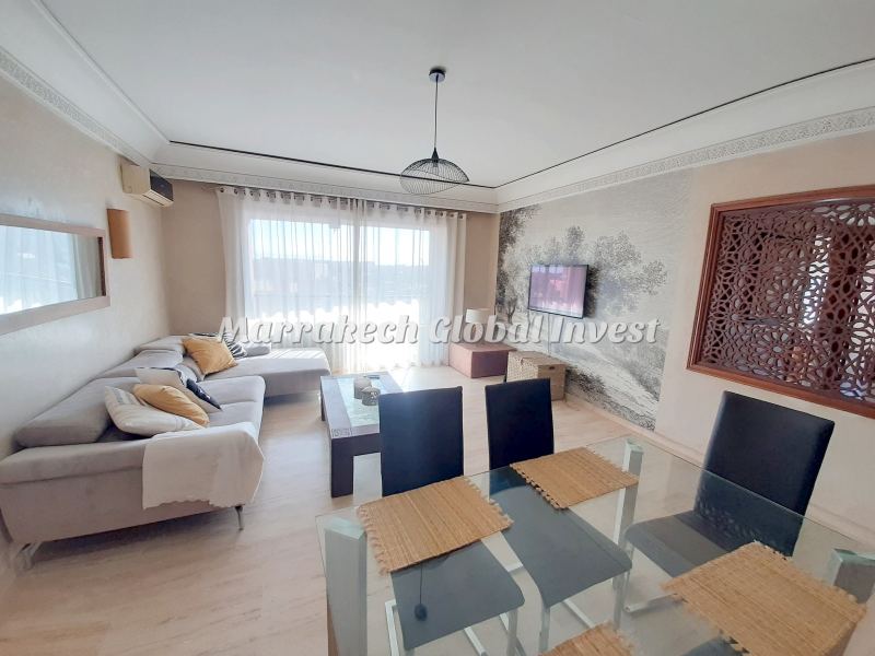Appartement F3 meublé 95 m² à louer – Victor Hugo, Guéliz, Marrakech