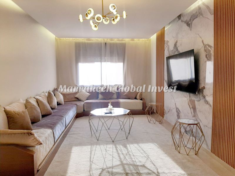 Appartement F3 haut standing meublé avec piscine à louer – Hivernage, Marrakech