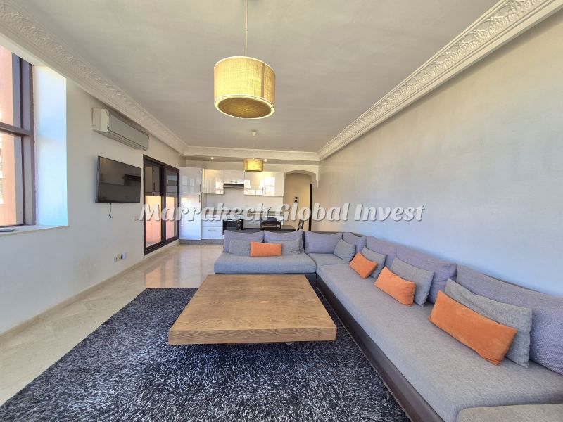 Appartement F2 moderne meublé 65 m² à louer – Guéliz, Marrakech
