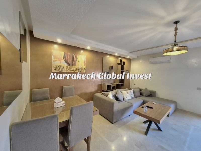 Appartement F2 meublé avec piscine et terrasse à louer – Guéliz, Marrakech