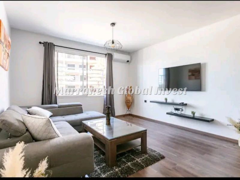 Appartement F3 meublé rénové à louer – Majorelle, Marrakech
