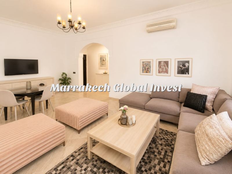 Appartement F3 meublé avec piscine et jardin à louer – Palmeraie, Marrakech – photo 2
