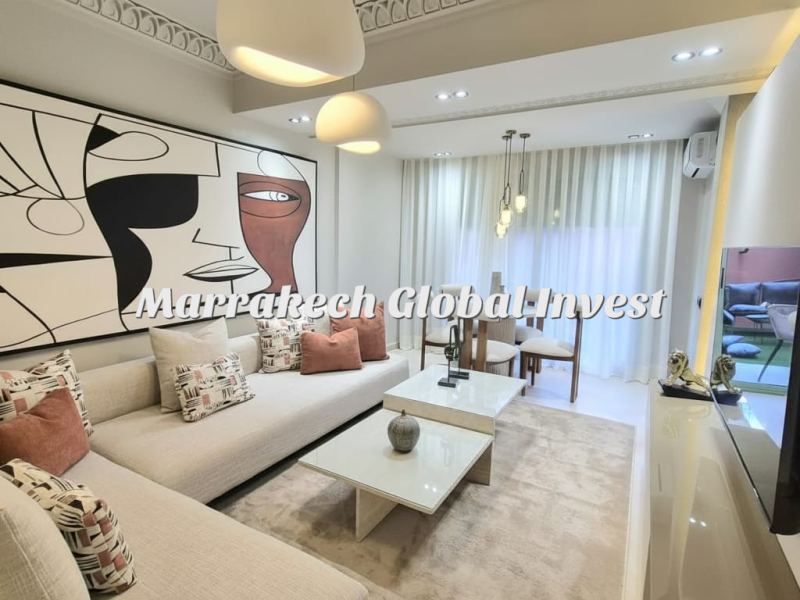 Appartement 2 chambres rénové avec terrasse et piscine à louer – Hivernage, Marrakech