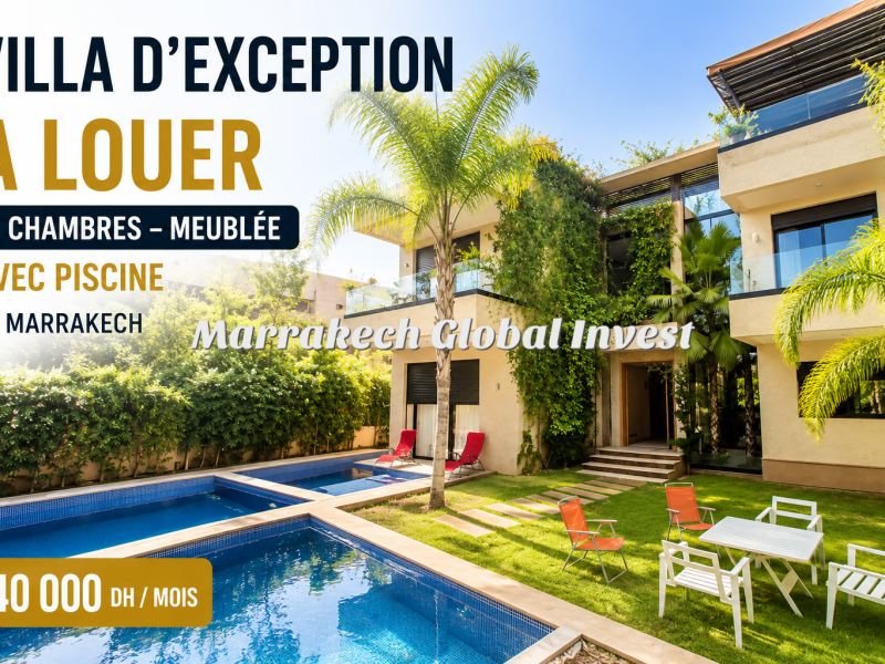Villa 6 chambres avec piscine à louer – Route de Casa, Marrakech